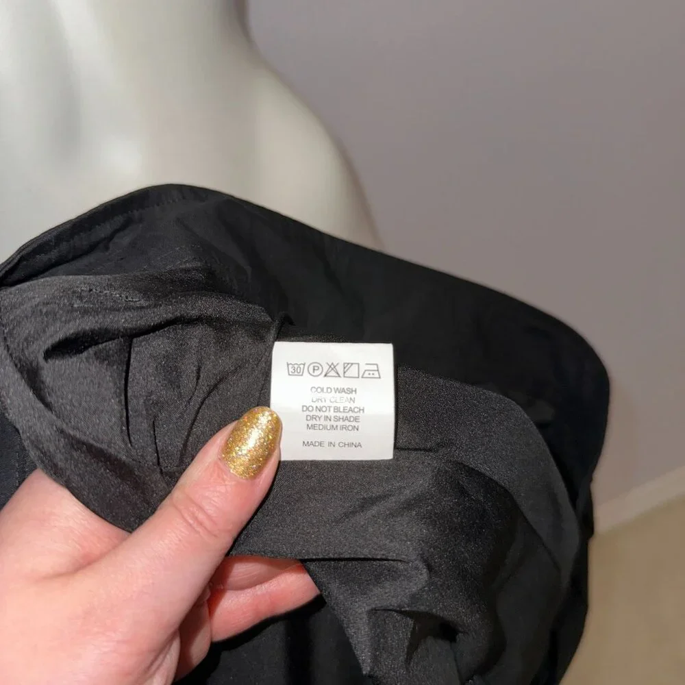 Pixie Market Black Long Maxi Skirt 100% Cotton Womens Size Medium Goth Classic - Picture 4 of 9
